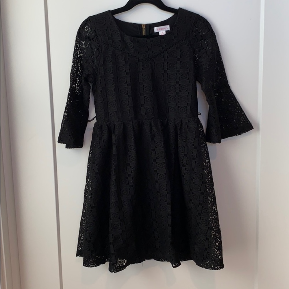 Girls Black lace dress